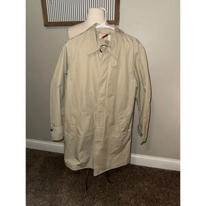 Best Made Co. Men's Tan Classic Trench Coat Water Resistant Cotton Size M